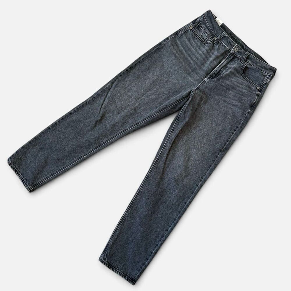 American Eagle Jeans Black Grey Wash Mom Dad High Rise Boyfriend 4